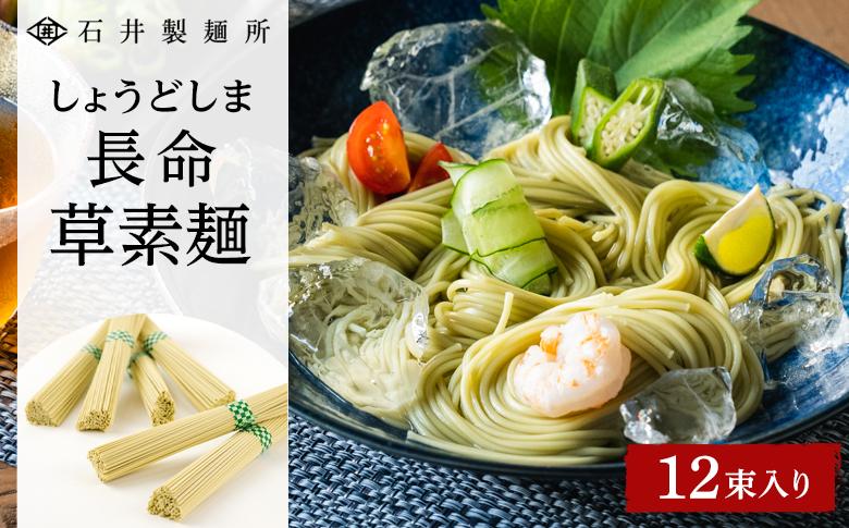 【石井製麺所】しょうどしま長命草そうめん　12束