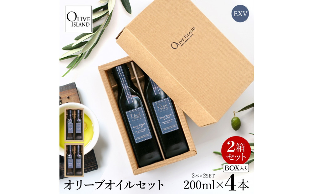 エキストラバージン（EXV）オリーブオイル2本入ギフト 2セット（200ml×2本×2）