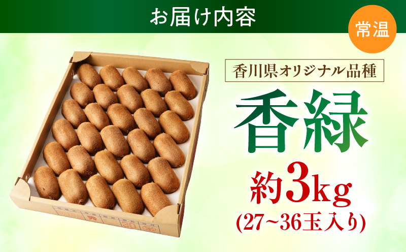【先行受付】香川県オリジナルキウイフルーツ「香緑」約3kg【香川県共通返礼品】 | キウイ フルーツ 果物 香川県 香緑 デザート サラダ ヨーグルト トッピング 国産 季節限定 青果物 旬 おすすめ |_mk006-030