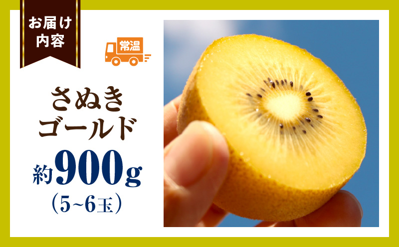 キウイ　鮮やか黄金に輝く　ゴールドキウイ 約900g | 果物 フルーツ さぬきゴールド キウイ キウイフルーツ フレッシュ ジューシー 香り 爽やか 旬の果物 人気 おすすめ 贈答 贈り物 青果物 糖度 香川県 三木町 |_mk165-016