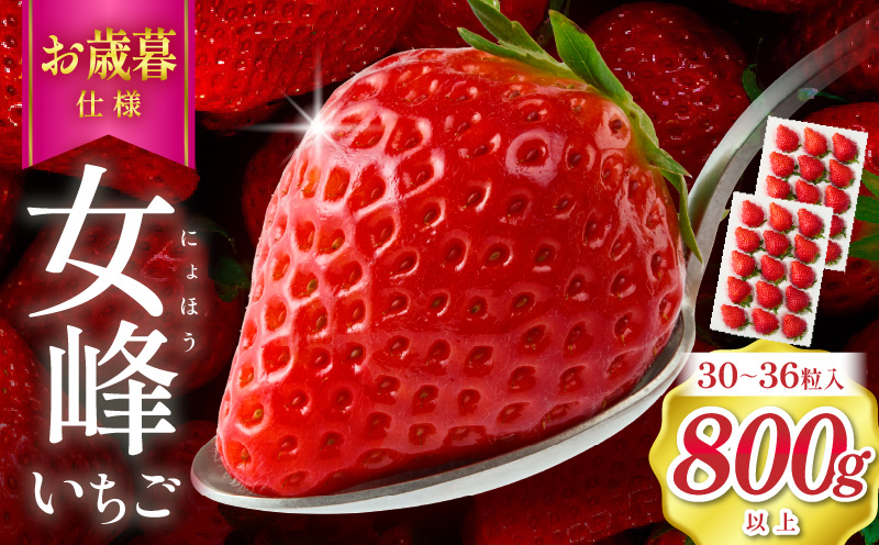 【お歳暮　熨斗】【高級】女峰いちご　30又は36粒入(800g以上)　≪　IDOMALL　セレクト≫|スイーツ いちご 女峰 野菜 新鮮 冷蔵 フルーツ 旬 果物 香川県 デザート 青果物 贈答 プレゼント贈り物 おすすめ|_mk048-006