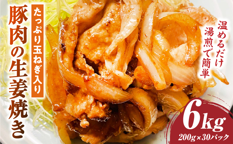 たっぷり玉ねぎ入り豚肉の生姜焼き 6kg |肉 豚肉 冷凍 小分け 時短 時短調理 簡単 料理 たっぷり 生姜焼き たまねぎ しょうが ジューシー 弁当 おかず 香川県 三木町 おすすめ |_mk146-271-04