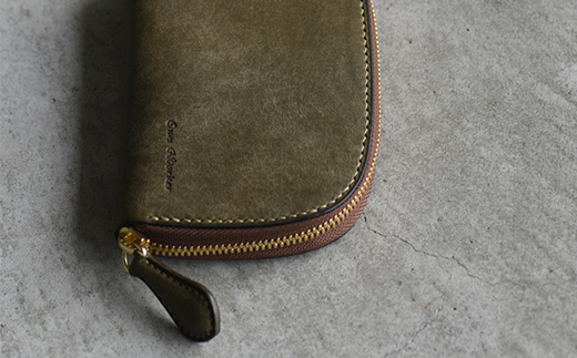 ファスナーウォレット 手のひらサイズ ミディアムサイズ ラウンドファスナーウォレット （グリージオ） F5J-1047