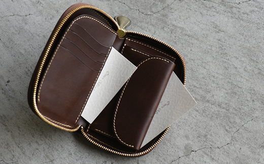 ファスナーウォレット 手のひらサイズ ミディアムサイズ ラウンドファスナーウォレット （グリージオ） F5J-1047