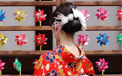 こんぴら路地裏着物レンタル 着物着付け体験+ヘアセット 着物 着付け 和服 和装 旅行 体験チケット 思い出 記念 チケット レジャー F5J-975