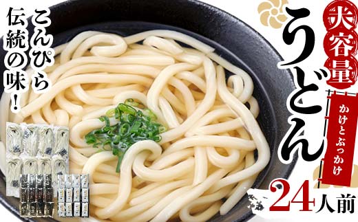 大容量 うどん 24人前【かけとぶっかけ】 麺 手打ち 生麺 うどん うどんつゆ かけつゆ 食品 名産品 四国 F5J-1211