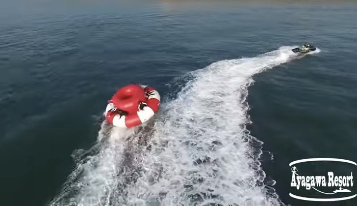 まるで海の上のコーヒーカップ！ トーイングチューブ体験　１名【L-55】