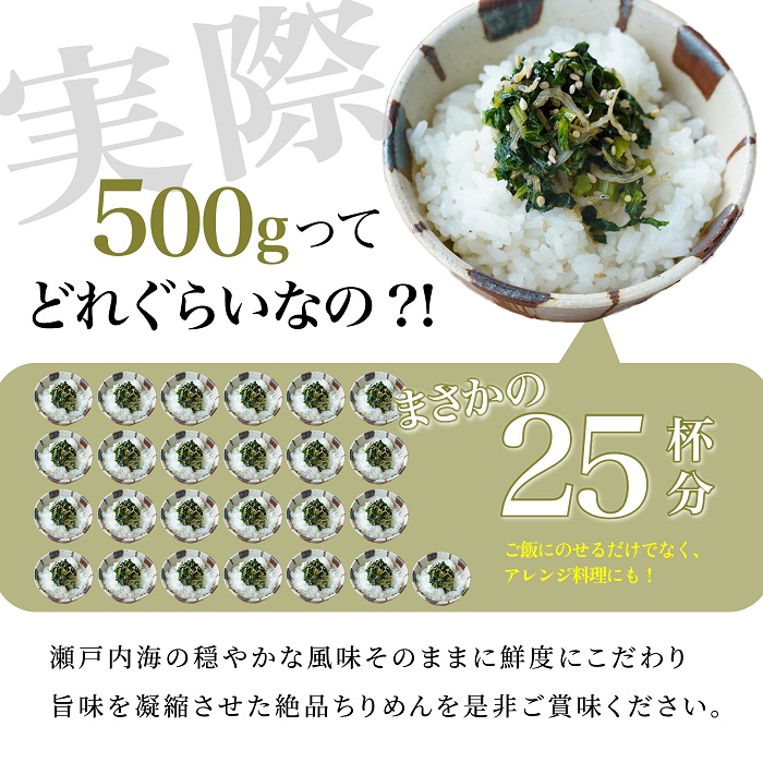 瀬戸内香川県産 ちりめん 500g【L-64】