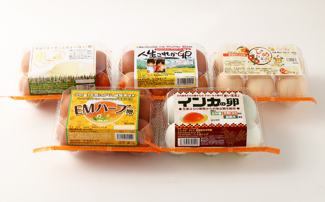 はじめての食べ比べ セット 6個 × 5種類 （内割れ保証5個､各種1個ずつ） たまご 卵 玉子 タマゴ 国産 愛媛県産 【えひめの町（超）推し！（内子町）】 （476）