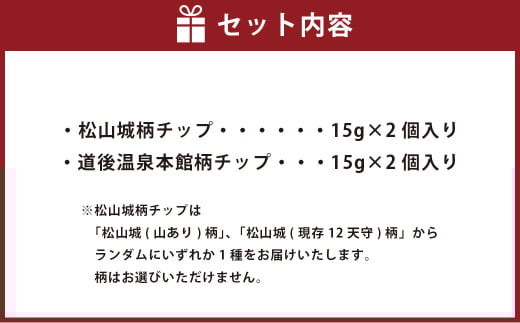 国産木材のチップ松山城・道後温泉本館のセット（15g×2個×2）合計60g ヒノキチップ クロモジチップ チップ（617）