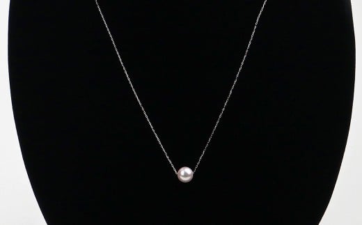 真珠 一粒ネックレス 6.0～6.5mm K18WG （857）