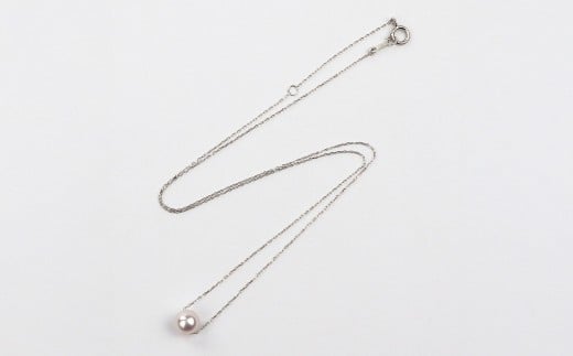 真珠 一粒ネックレス 6.0～6.5mm K18WG （857）