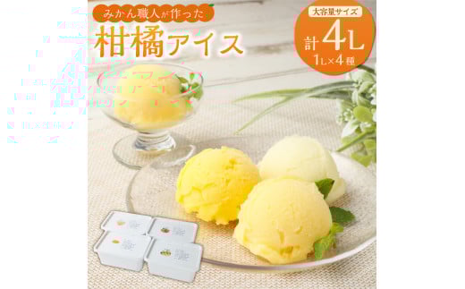 みかん職人が作った柑橘アイス1000ml×4種