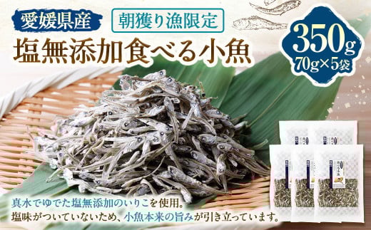愛媛県産朝獲り漁限定 塩無添加食べる小魚【5袋】（897）