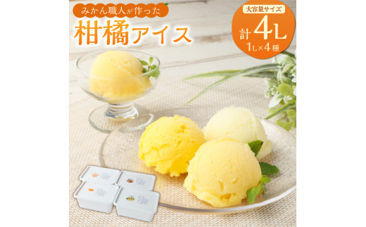 みかん職人が作った柑橘アイス1000ml×4種