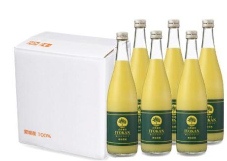 【2026年1月中旬より発送】【自然栽培】宮内伊予柑 皮ごとストレート 720ml 6本 ジュース 果汁100％ 愛媛県産