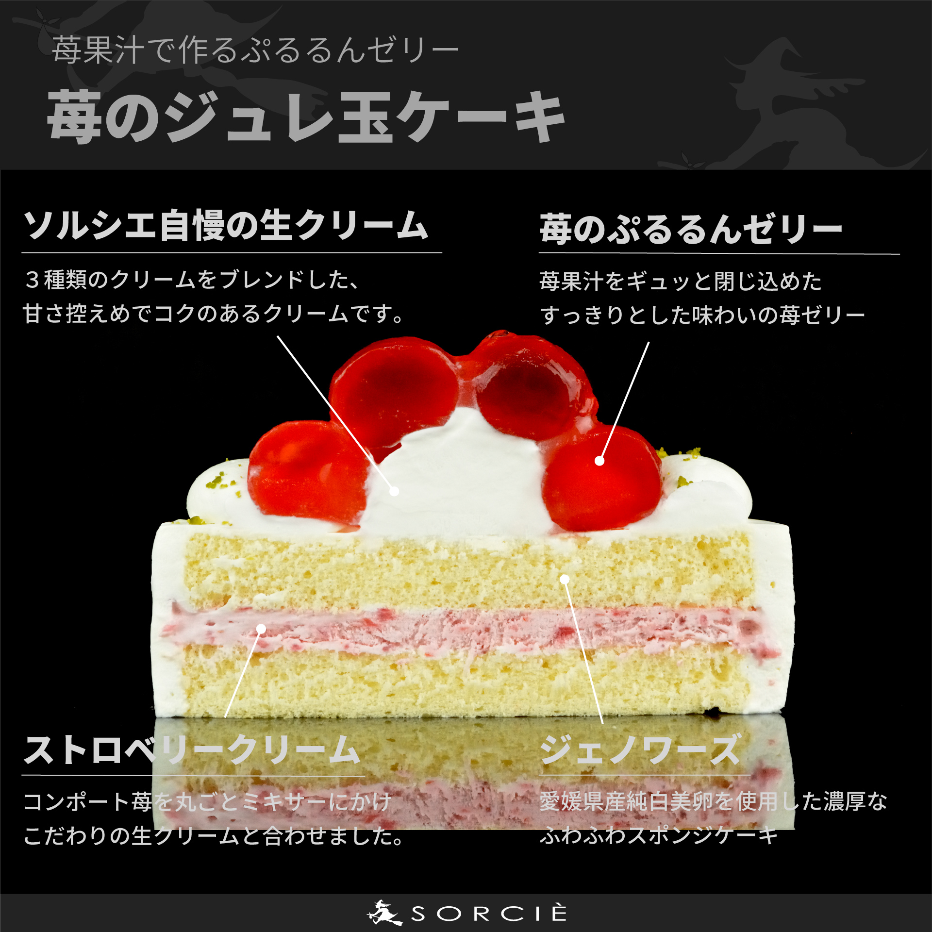 【着日指定可】ケーキ 苺 の ジュレ玉 クリームケーキ 5号 直径16cm 4人～6人分 600g 【単品（ローソクのみ）】 スイーツ ギフト いちご 誕生日ケーキ | デザート ケーキ お菓子 洋菓子 冷凍 着日指定 お誕生日 誕生日 ギフト お祝い 愛媛県 松山市 5号【ローソクのみ】