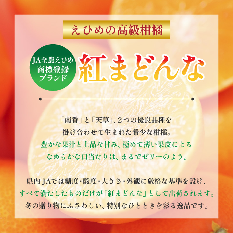 【11月から12月ごろの発送】 紅まどんな＜JA正規化粧箱入り＞約3kg 紅まどんな みかん 贈答 ギフト プレゼント 高級 柑橘 松山 愛媛県