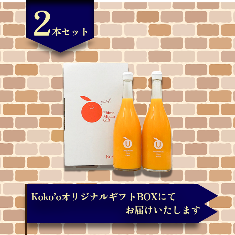 【ギフトおすすめ】 温州みかんジュース 2本セット ギフト お中元 手土産 贈り物 プレゼント おすすめ みかん ジュース  愛媛県 松山市 2本セット