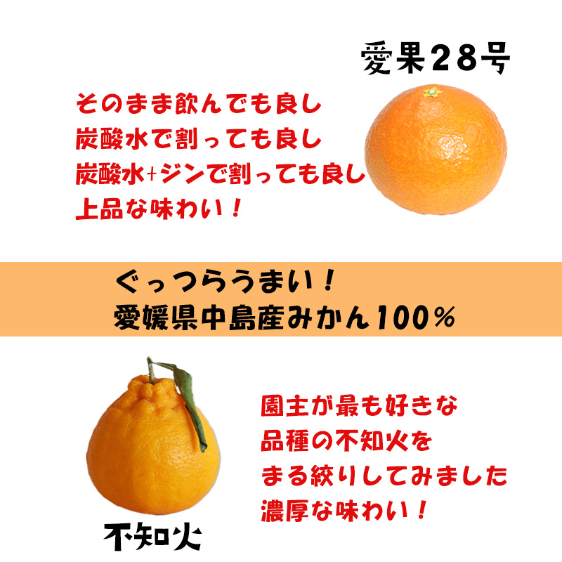 柑橘ジュース 720ml × 2本 愛果28号 不知火 詰め合わせ 【宇川農園】