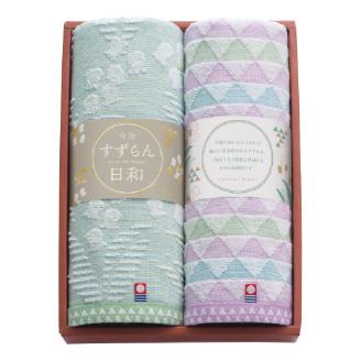 今治すずらん日和 【2枚セット】 バス・フェイスタオル・タオルハンカチセット 愛媛 松山 今治 タオル