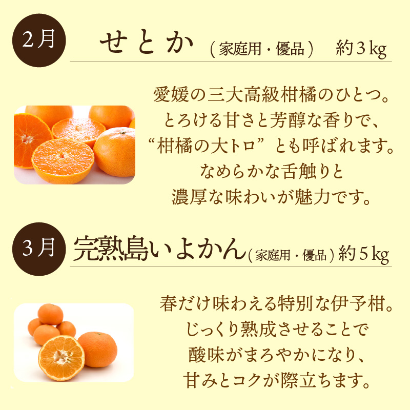 【紅まどんな 入り！】愛媛みかんおたのしみ定期便 【全6回】 | 紅マドンナ 温州みかん 石地みかん せとか いよかん 完熟島いよかん カラマンダリン 河内晩柑 まどんな 柑橘 みかん 蜜柑 mikan 檸檬 オレンジ おれんじ かんきつ  愛媛県 松山市 ココオ Koko'o