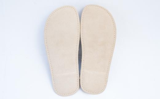 （キャメル）Reela ルームサボ スムースレザースリッパ 紳士F 本革 MEN キャメル 紳士F(26-27cm)