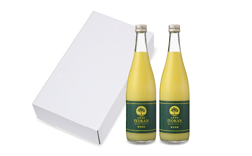 【2025年2月初旬より発送】【自然栽培】宮内伊予柑 皮ごとストレート 720ml 2本 ジュース 果汁100％ 愛媛県産