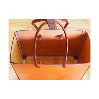 バッグ修理Reterra（リテラ）オリジナル箱型バック 【キャメル（キャラメル））】