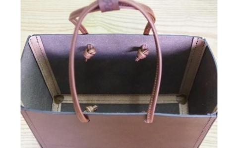 バッグ修理Reterra（リテラ）オリジナル箱型バック【焦げ茶（チョコレート）】