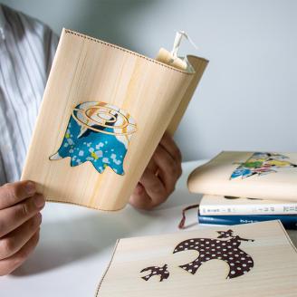 森のブックカバー 「TREE-ヒノキ」 文庫本サイズ