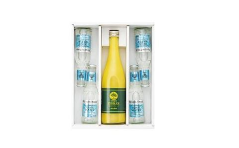 【2026年1月中旬より発送】【自然栽培】宮内伊予柑 皮ごとストレート720ml1本・トニックウォーター200ml4本セット 果汁100％ ジュース 愛媛県産 ノンアルコール