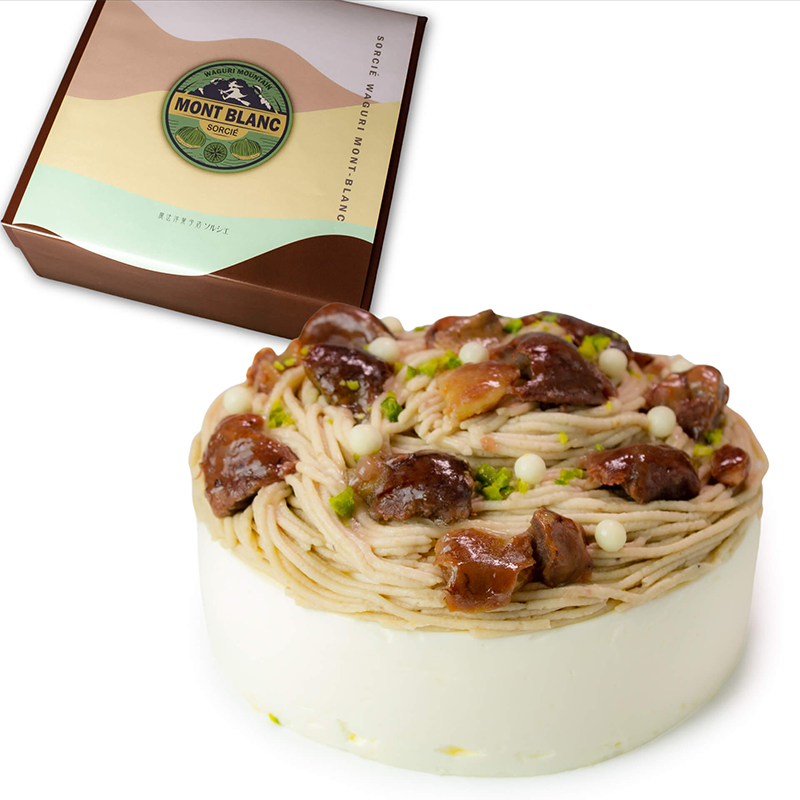 魔法洋菓子店ソルシエ 和栗モンブランケーキ 5号【直径16cm：4～6人分】 5号【ローソクのみ】