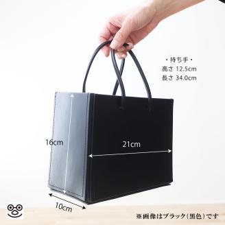 バッグ修理Reterra（リテラ）オリジナル箱型バック 【キャメル（キャラメル））】