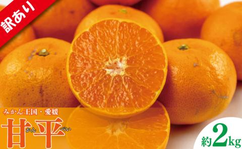 訳あり みかん 家庭用 甘平 M~3L玉 約2㎏( 訳あり みかん 訳あり柑橘 訳あり商品 甘平 みかん 柑橘 松山 愛媛県 )