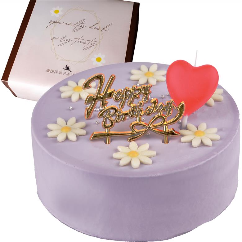 【着日指定可】誕生日ケーキ センイルケーキ 4号 直径13.5cm 2人～4人分 285g 【バースデー飾り付】【パステルパープル】 スイーツ ギフト | デザート ケーキ お菓子 洋菓子 冷凍 着日指定 お誕生日 誕生日 ギフト お祝い 愛媛県 松山市 パステルパープル