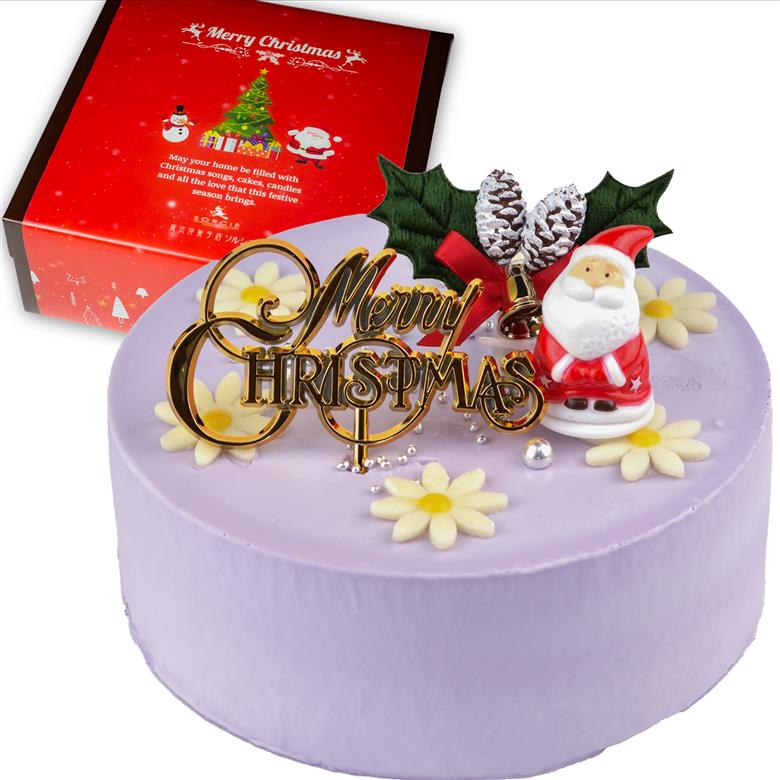 【着日指定可】クリスマスケーキ センイルケーキ  4号 直径13.5cm 2人～4人分 285g 【クリスマス飾り付】【パステルパープル】 スイーツ ギフト | デザート ケーキ お菓子 洋菓子 冷凍 着日指定 お誕生日 誕生日 ギフト お祝い 愛媛県 松山市 パステルパープル