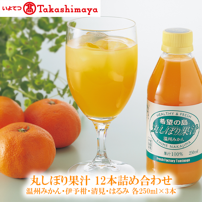 丸しぼり果汁12本詰合せ