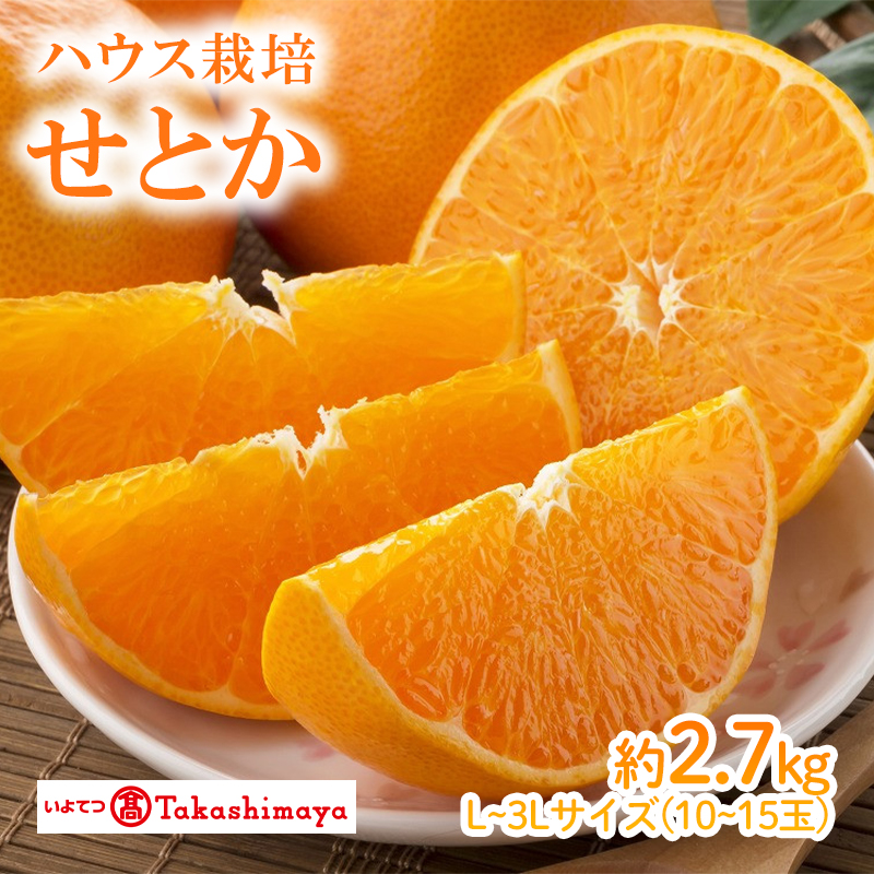 【2月上旬から発送】愛媛県産　せとか10~15玉　約2.7kg