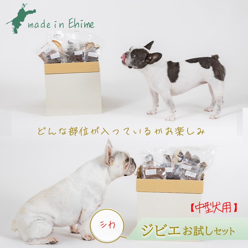 【シカ・中型犬用】ロヴァリのジビエおやつ いろいろお試しセット（ 愛犬 ジビエ おやつ ご褒美 イノシシ シカ 猪 鹿 中型犬 シニア犬  保存料不使用  愛媛 松山 ） シカ・中型犬用