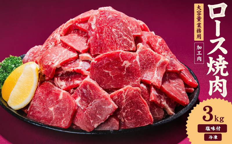 牛肉 ロース 焼肉 3kg タンブリング加工 牛ロース ロース肉 肉  冷凍 小分け 焼肉 焼き肉 BBQ バーベキュー  丼物 簡単調理 炒め物 家庭用 業務用 人気 お取り寄せ 愛媛県 松山市 3kg ¥30000