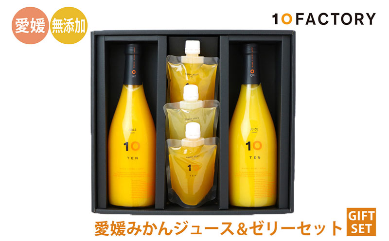 愛媛 みかん果汁 100% ストレートジュース と ゼリー の ギフトセット B ギフトセットB（ジュース2本とゼリー3個）