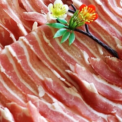 今治産仙高ポーク 豚ばらスライス(薄切り) 約1kg【VC00330】【配送不可地域：離島】