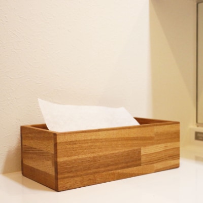 タモでできたペーパータオルケース【B-213】