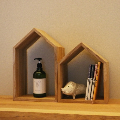 ハウス型シェルフ/ラック　大小2個セット【D85】