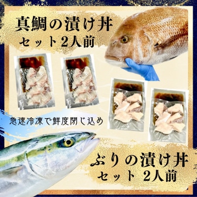 魚屋の漬け丼2種【V001750】【配送不可地域：離島】