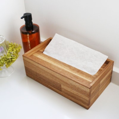 タモでできたペーパータオルケース【B-213】