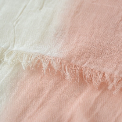 草木染 オーガニックコットン ストール 半染め (ピンク) 【I000360P】