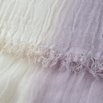 草木染 オーガニックコットン ストール 半染め (パープル) 【I000360PU】