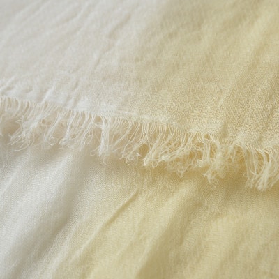 草木染 オーガニックコットン ストール 半染め (イエロー) 【I000360Y】